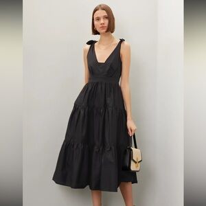 Derek Lam 10 Crosby x RTR
Tie Shoulder Tiered Dress